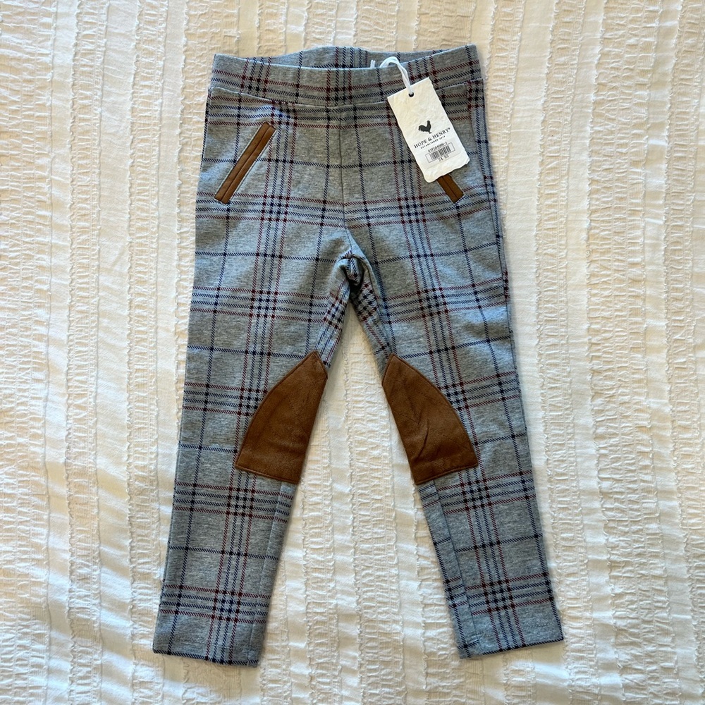 NWT Hope & Henry Plaid Riding Pants